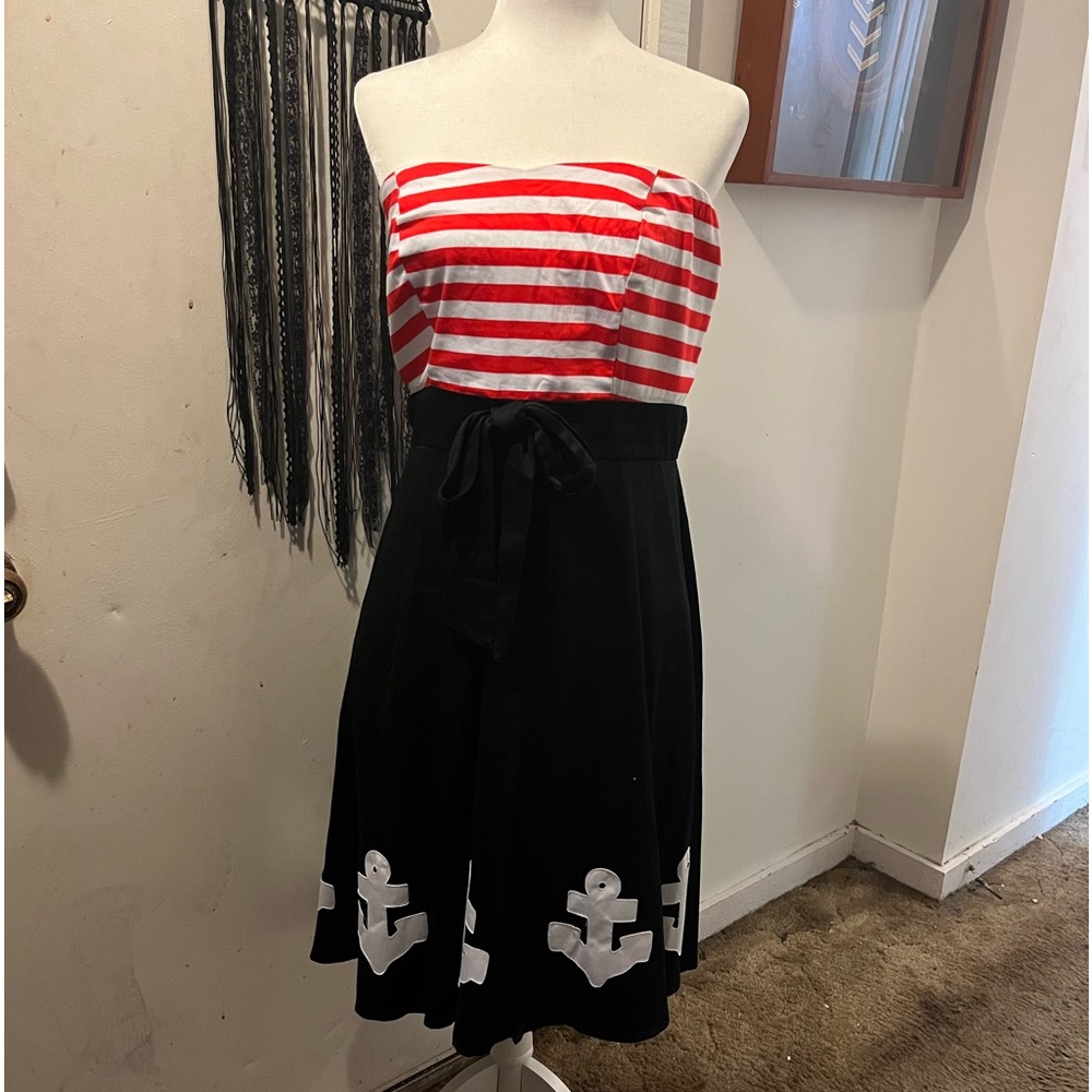 Retro Chic by Torrid Sailor Pinup Dress with Anchors